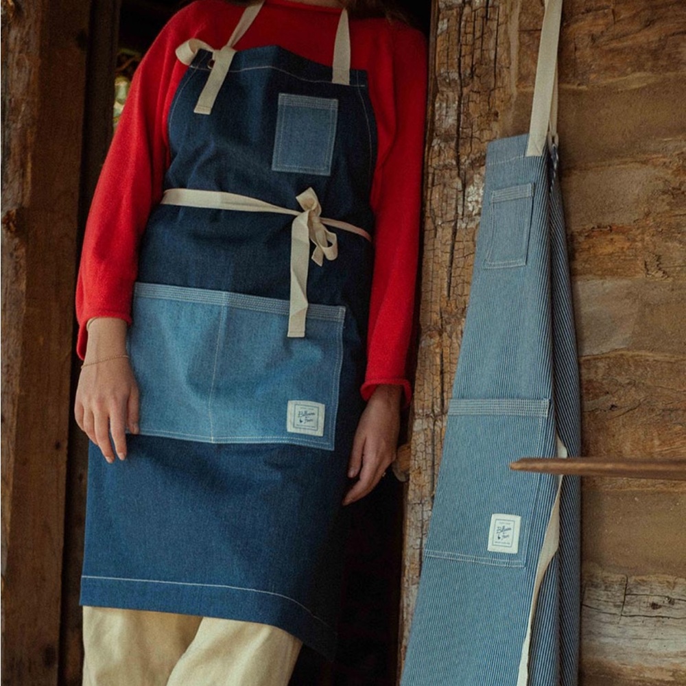 Ballerina Farm Sous Apron indigo patchwork